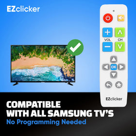 EZClicker remote battery compartment view showing simple power source.