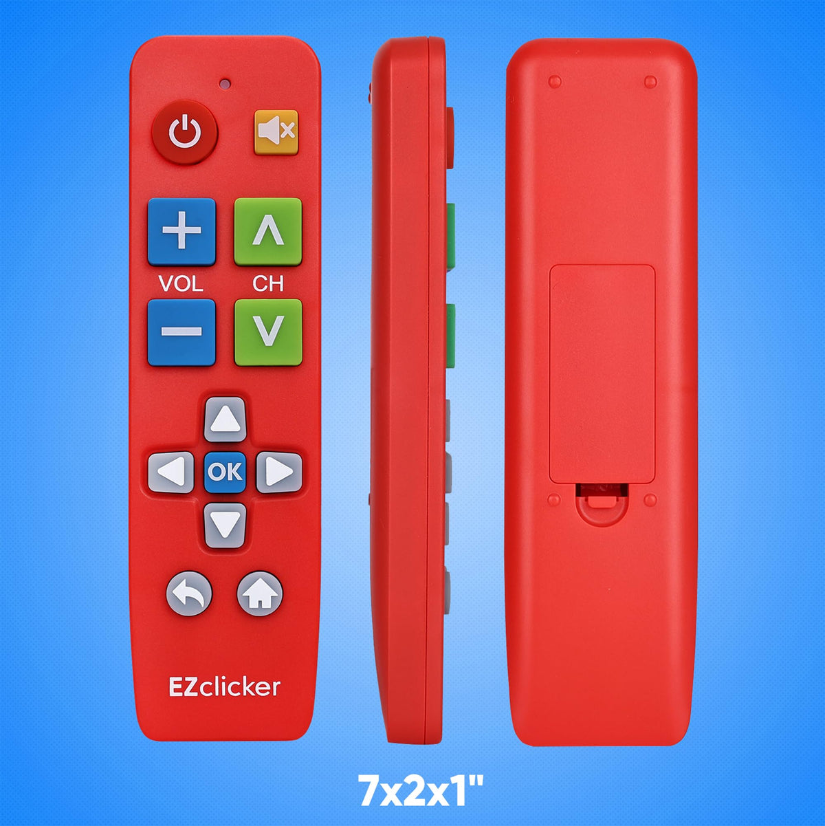 EZClicker Samsung remote in living room use with Samsung TV.