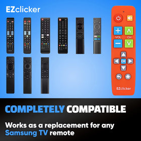 EZClicker orange remote battery compartment ready for 2xAAA batteries