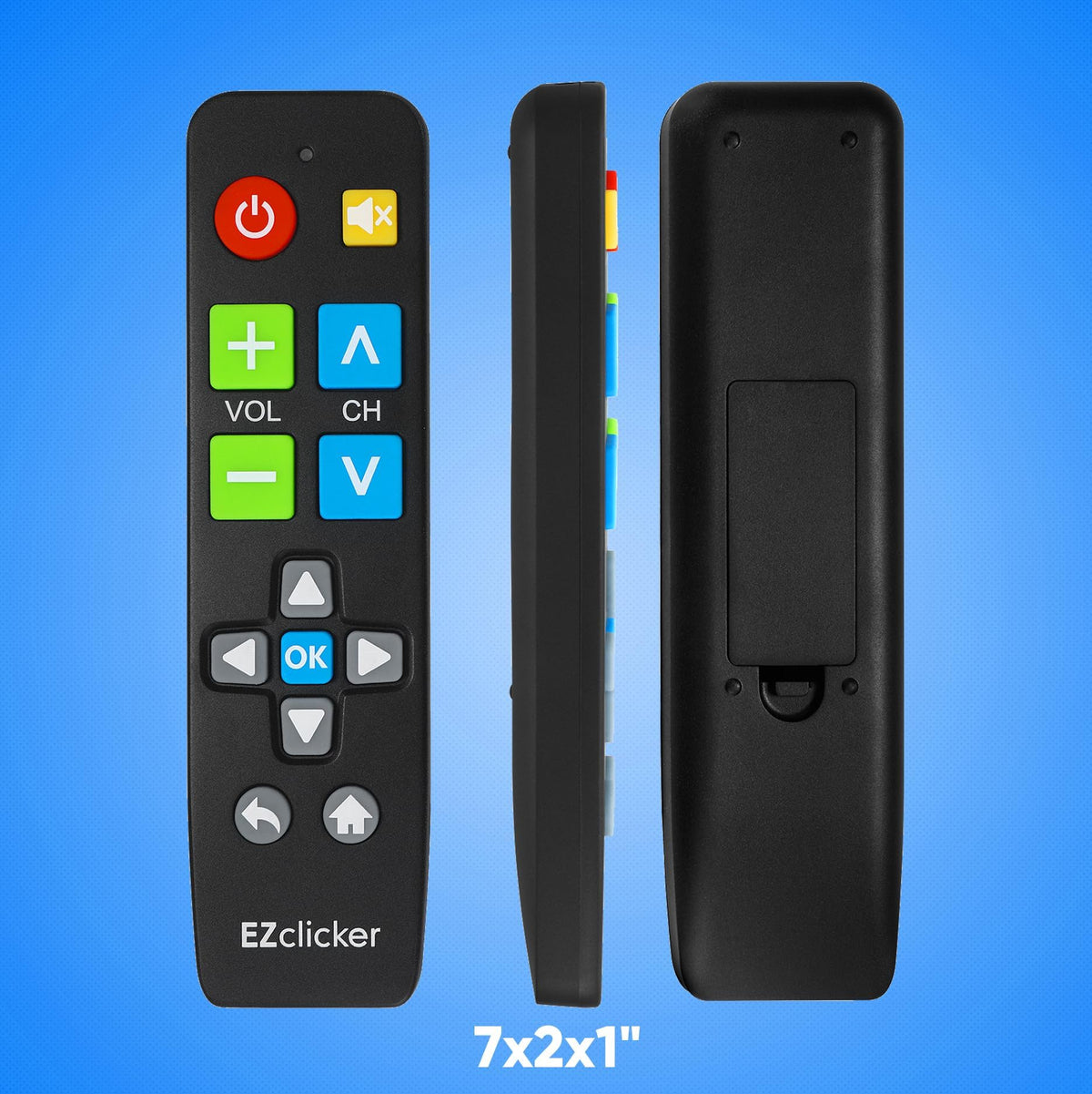 EZClicker remote packaging box highlights easy-to-use accessory for Samsung TVs
