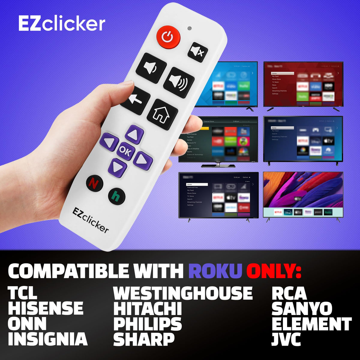 EZClicker senior-friendly design emphasizing accessibility and simple controls.