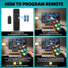 EZClicker remote demonstrates universal compatibility with major TV brands