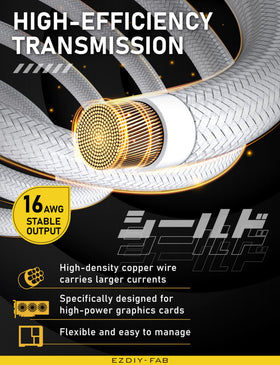 EZDIY-FAB 90-degree GPU extension setup for tight spaces.