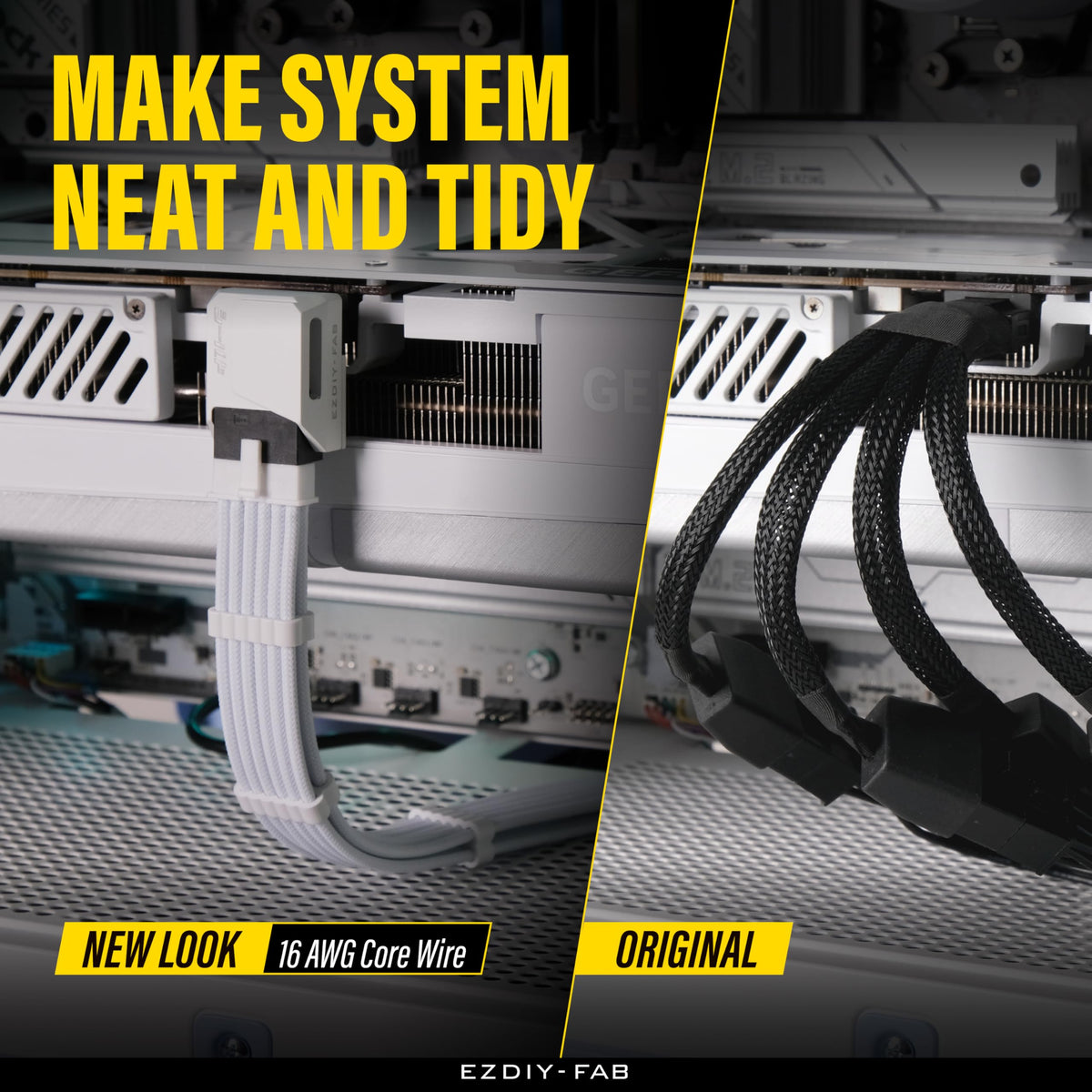 EZDIY-FAB cable combs organize wires for a neat build.