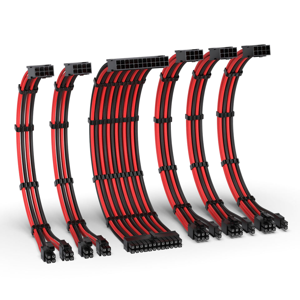 EZDIY-FAB PSU cable extension bundle enabling tidy, flexible power for custom PC builds.