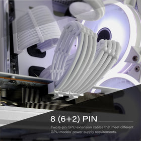 EZDIY-FAB two 8-pin to 6+2-pin cables for flexible configurations