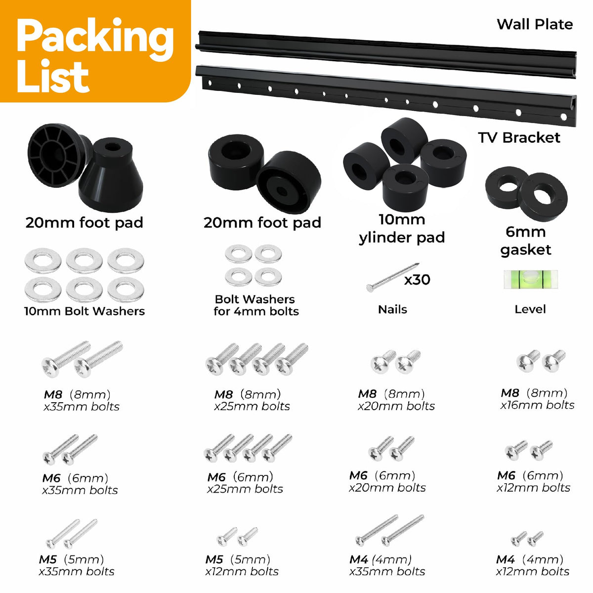EZISE label and VESA chart clarifying compatibility for confident purchasing