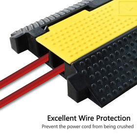 F COME hinged lid open displaying two channels to keep cords secure and tidy