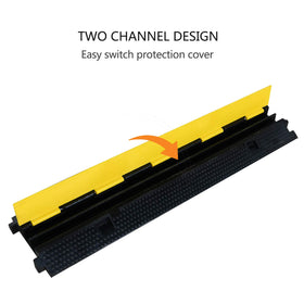 F COME ramp in low light showing yellow visibility for improved night-time awareness