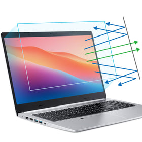 F FORITO 14-inch laptop screen protector with blue light filter for comfortable viewing.
