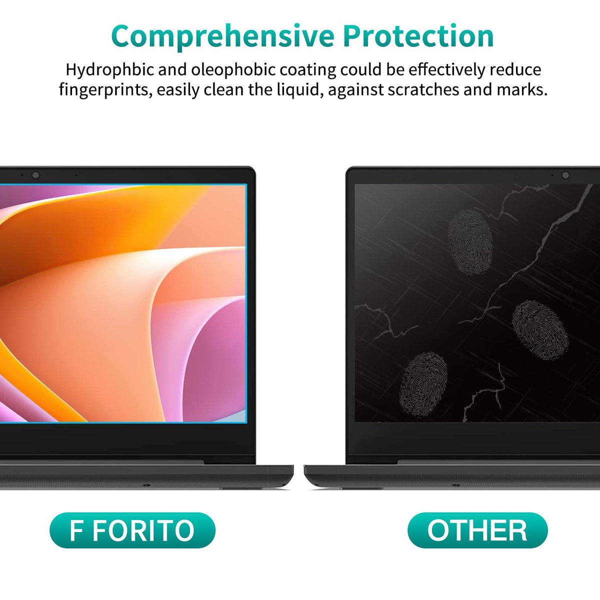 F FORITO color-preserving design maintains original screen brightness and vivid colors.