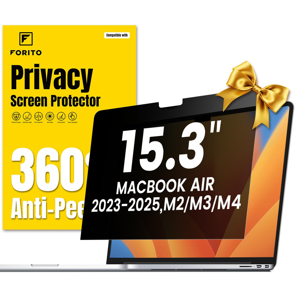 F FORITO 360° privacy screen front view protects data from side glare