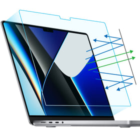 F FORITO anti-blue light matte screen protector on 14-inch MacBook Pro reducing glare