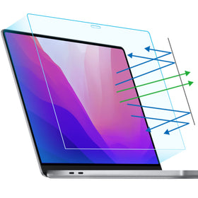 F FORITO anti-blue-light screen protector for MacBook 13 reduces eye strain during long workdays.