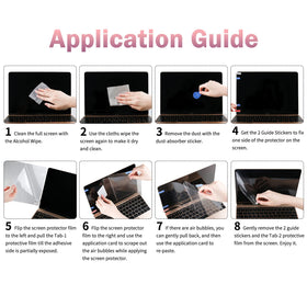 F FORITO easy installation steps image with bubble-free alignment