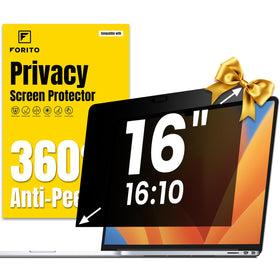 F FORITO front view of 16 inch privacy screen showing clean display clarity benefit