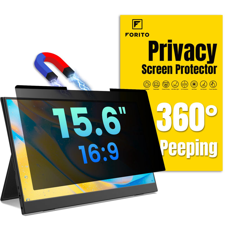 F FORITO front view of privacy screen showing clean fit and protection