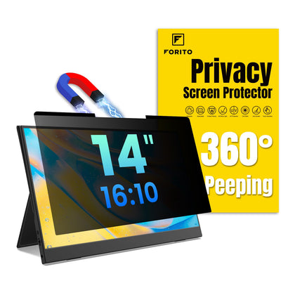 F FORITO front view showing full privacy screen packaging and benefits