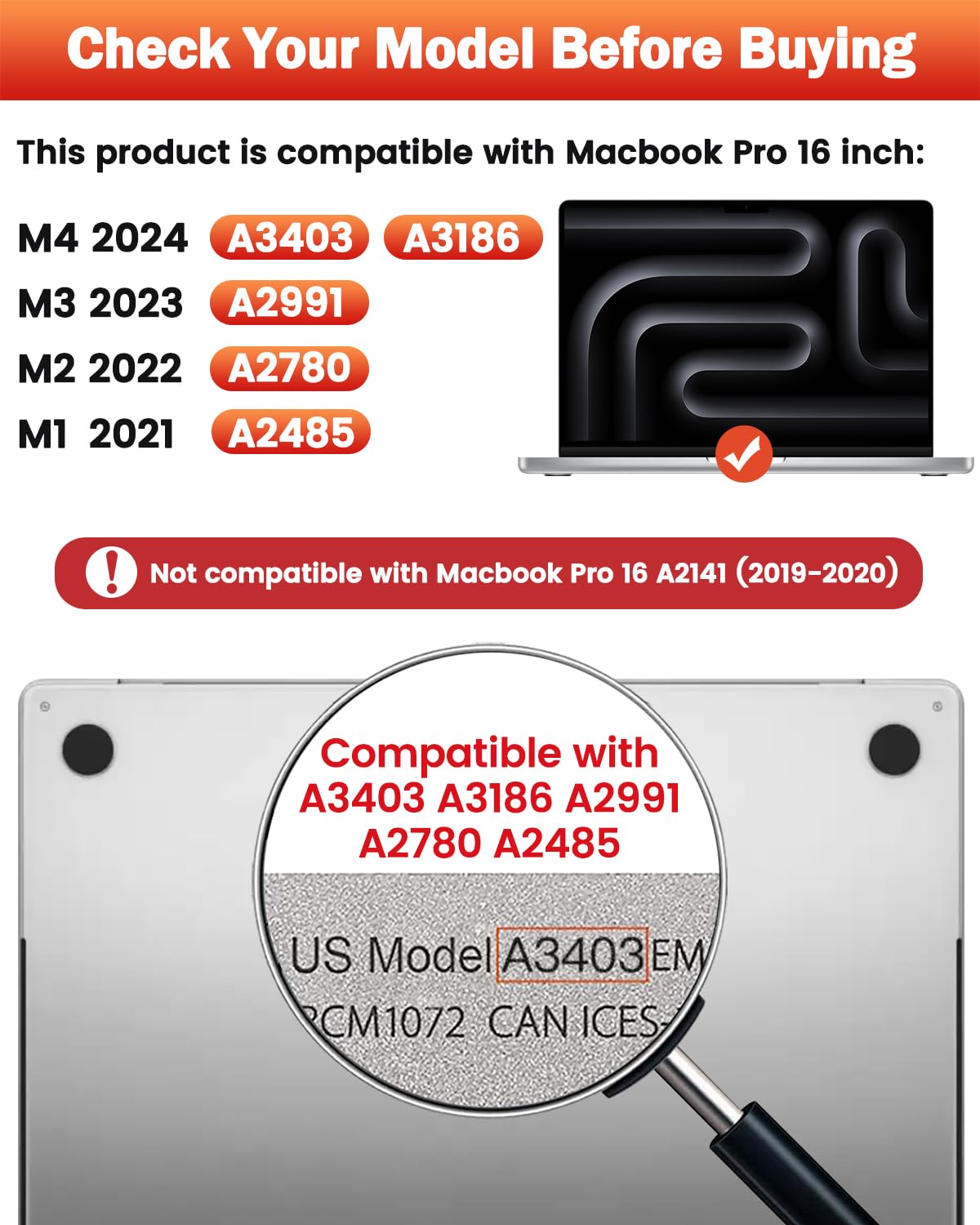 F FORITO precise fit without interfering with lid closure on MacBook Pro 16-inch