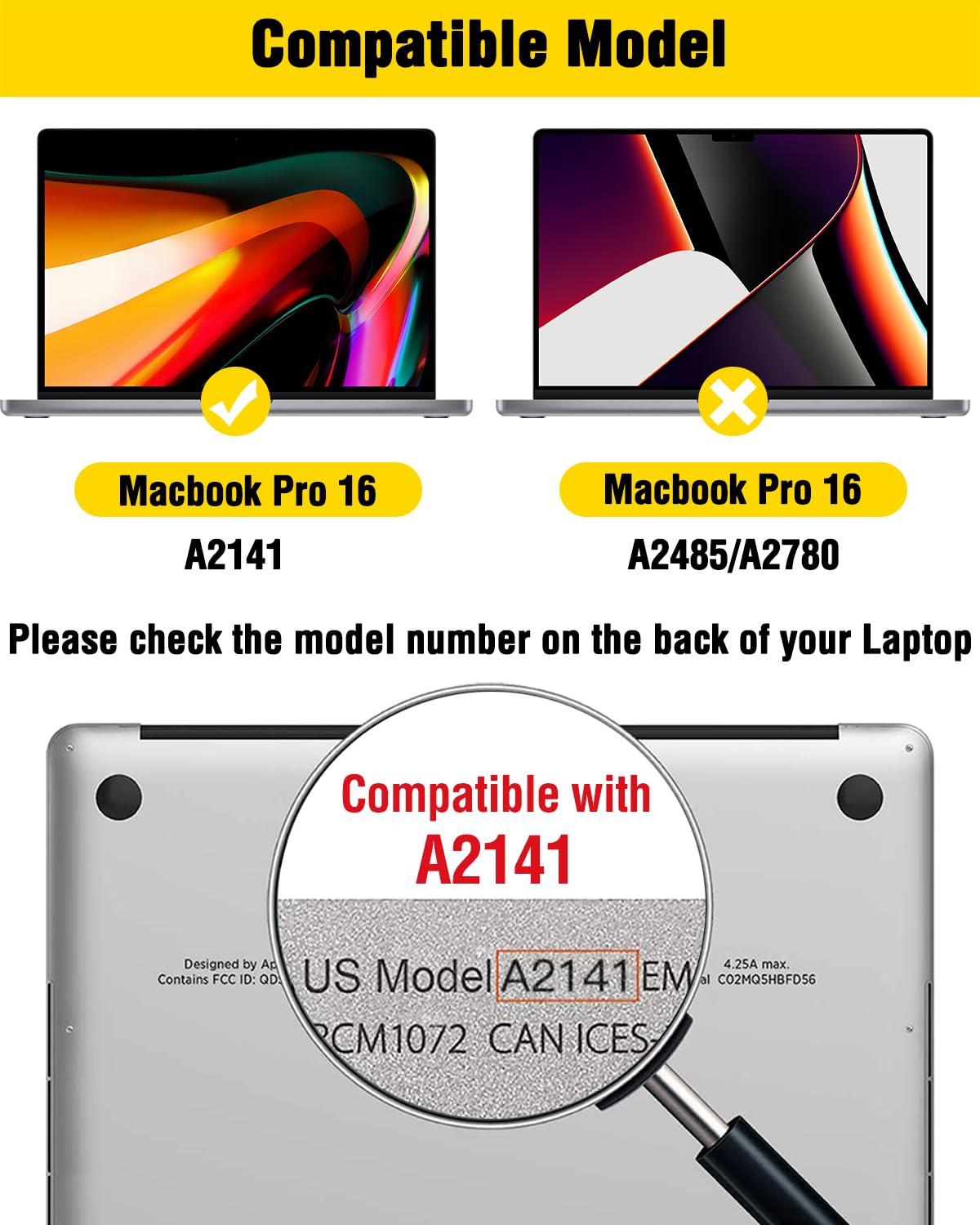 F FORITO beside ruler showing exact scale and compatibility with MacBook Pro 16