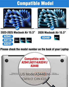 F FORITO ultra-thin 0.15mm design fits laptop lid smoothly and protects the display
