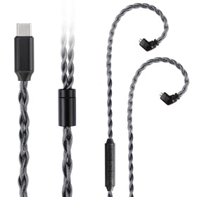 FAAEAL IEM Cable front view with braided, tangle-free design.
