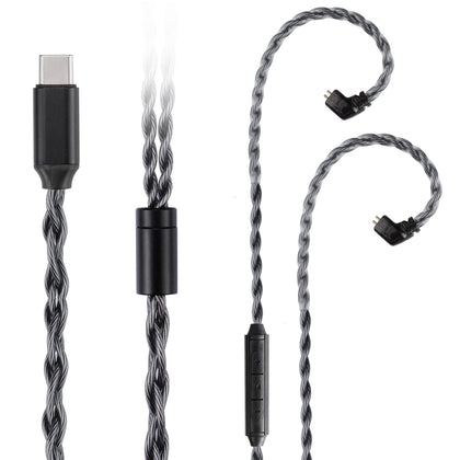 FAAEAL IEM Cable front view with braided, tangle-free design.
