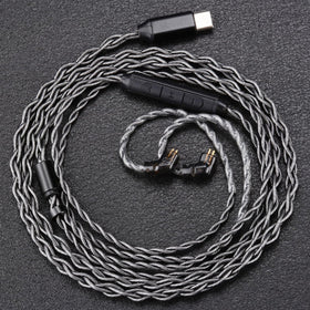 FAAEAL IEM Cable side angle highlighting ergonomic earhook fit.