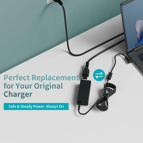 FAATAA EliteBook round blue tip charger ensures steady 65W for work sessions