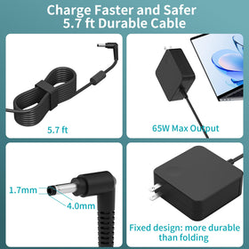 FAATAA compact-design charger fits slim laptop bags easily