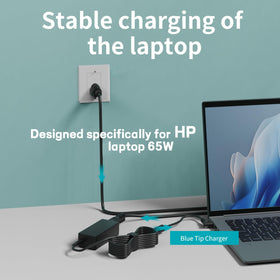 FAATAA Pavilion round blue tip charger keeps Pavilion 14/15/16 powered on business trips
