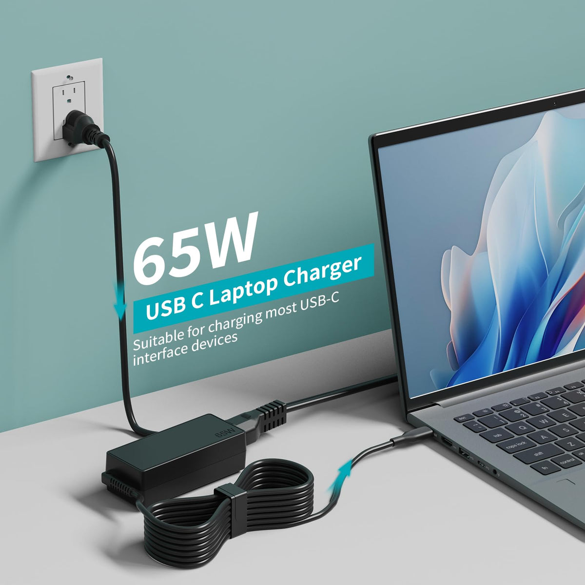 FAATAA USB-C charger with 3-pin plug for safer home or office power