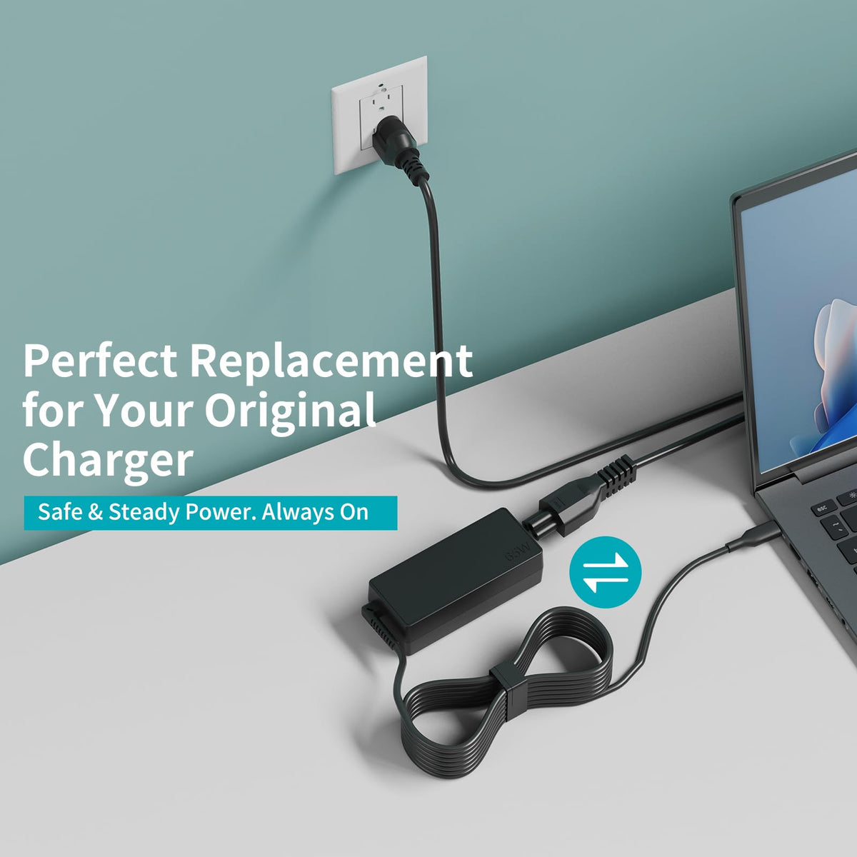 FAATAA 65W PD output powers compatible laptops efficiently