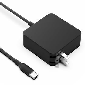 FAATAA 65W USB-C laptop charger with foldable plug for easy travel.