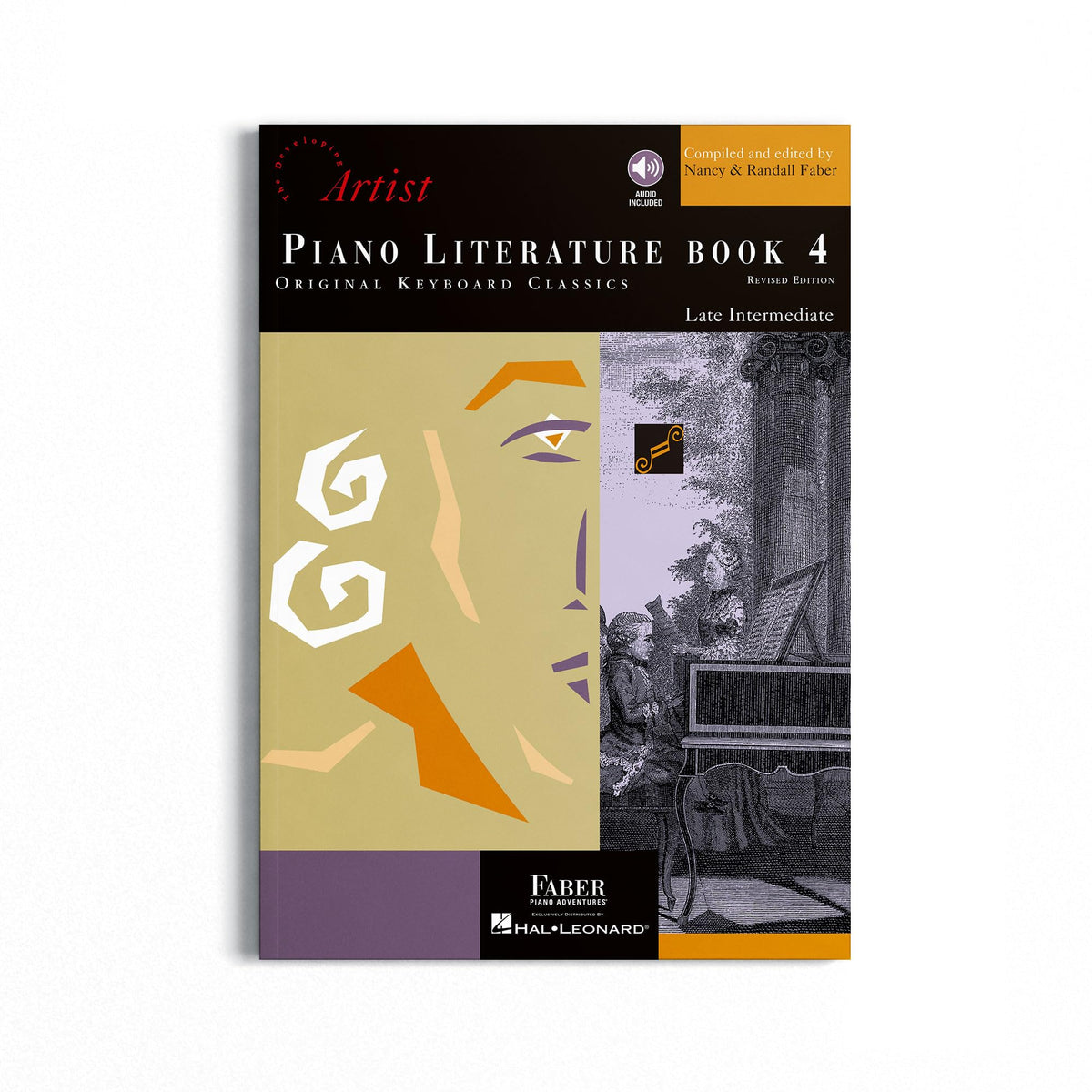 Faber Piano Adventures Piano Literature Book 4 cover; ideal for study, recital prep, and teaching.