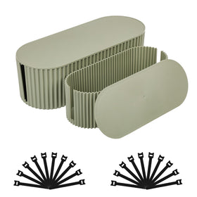 FABROK front view of small and large boxes keeps cords concealed