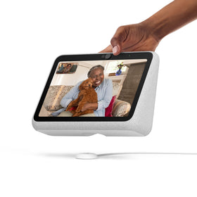 Meta Portal Go handheld design enables easy movement between rooms.