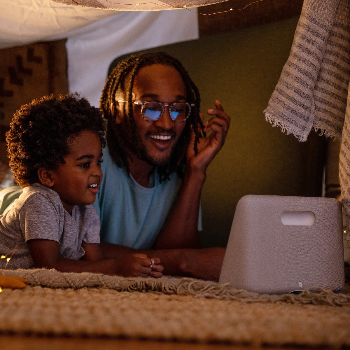Meta Portal Go doubles as a room-filling portable speaker.