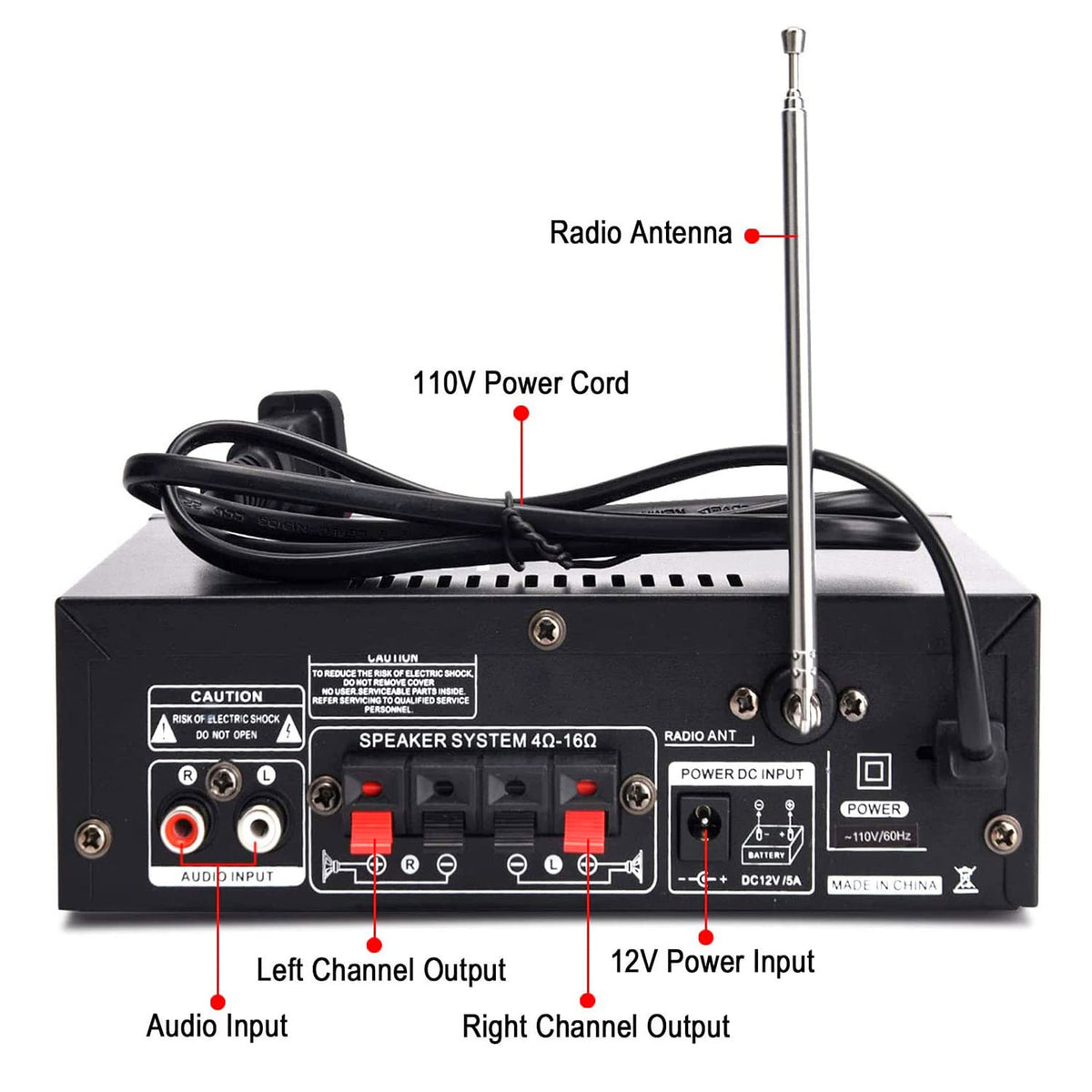Facmogu 298A Max bass and treble controls for sound tuning