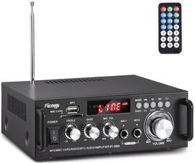 Facmogu 298A Max front panel showing compact stereo amplifier for home use