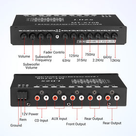 Facmogu 7-band equalizer CD/AUX input for seamless media switching.