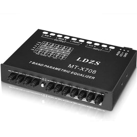Facmogu 7-band equalizer front panel for precise sound shaping on the road.