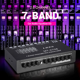 Facmogu 7-band equalizer subwoofer output boosts deep bass with control.