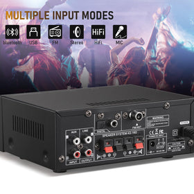 Facmogu BT-398A USB SD slots and FM display for versatile playback options