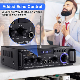 Facmogu BT-298 Pro remote-control panel enables quick adjustments from a distance.