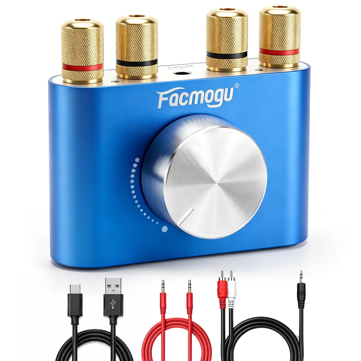 Facmogu F900S packaging includes power adapter and cables