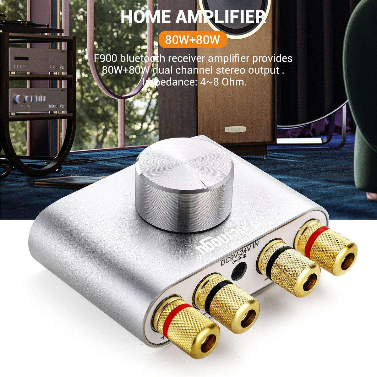 Facmogu F900S USB and AUX cables included for plug-and-play use