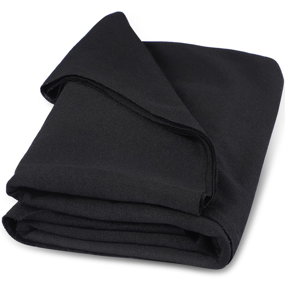 Facmogu front view of black grill cloth showing protective coverage benefit