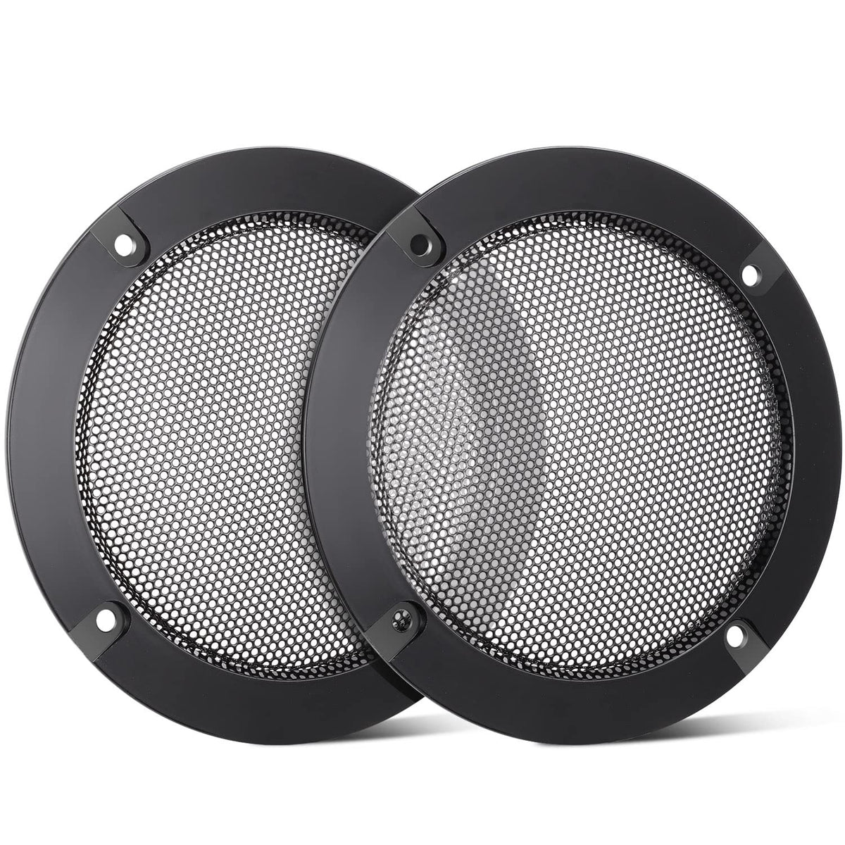 Facmogu front view of grille pack showing two covers and rings protecting speakers