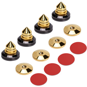 Facmogu golden spike pads protect floors while damping vibration.